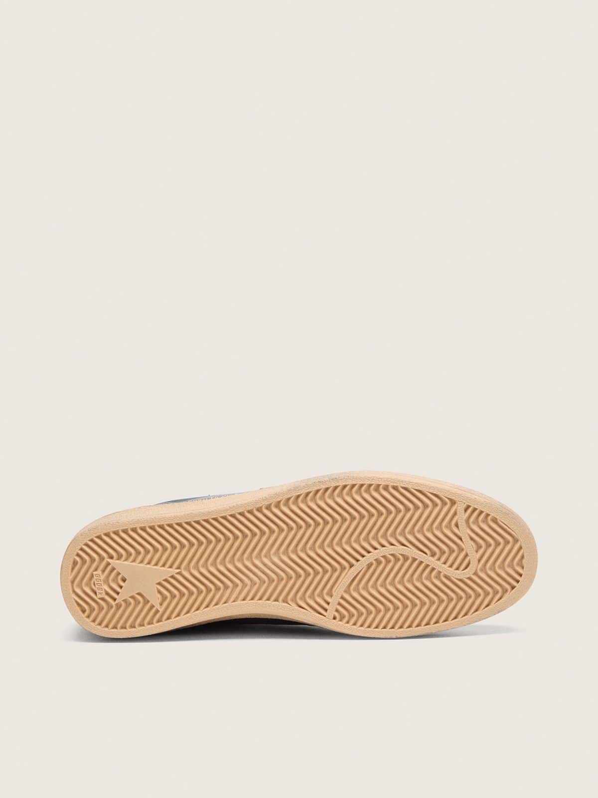 Ball Star LTD pour homme en cuir bleu foncé avec étoile en cuir velours beige