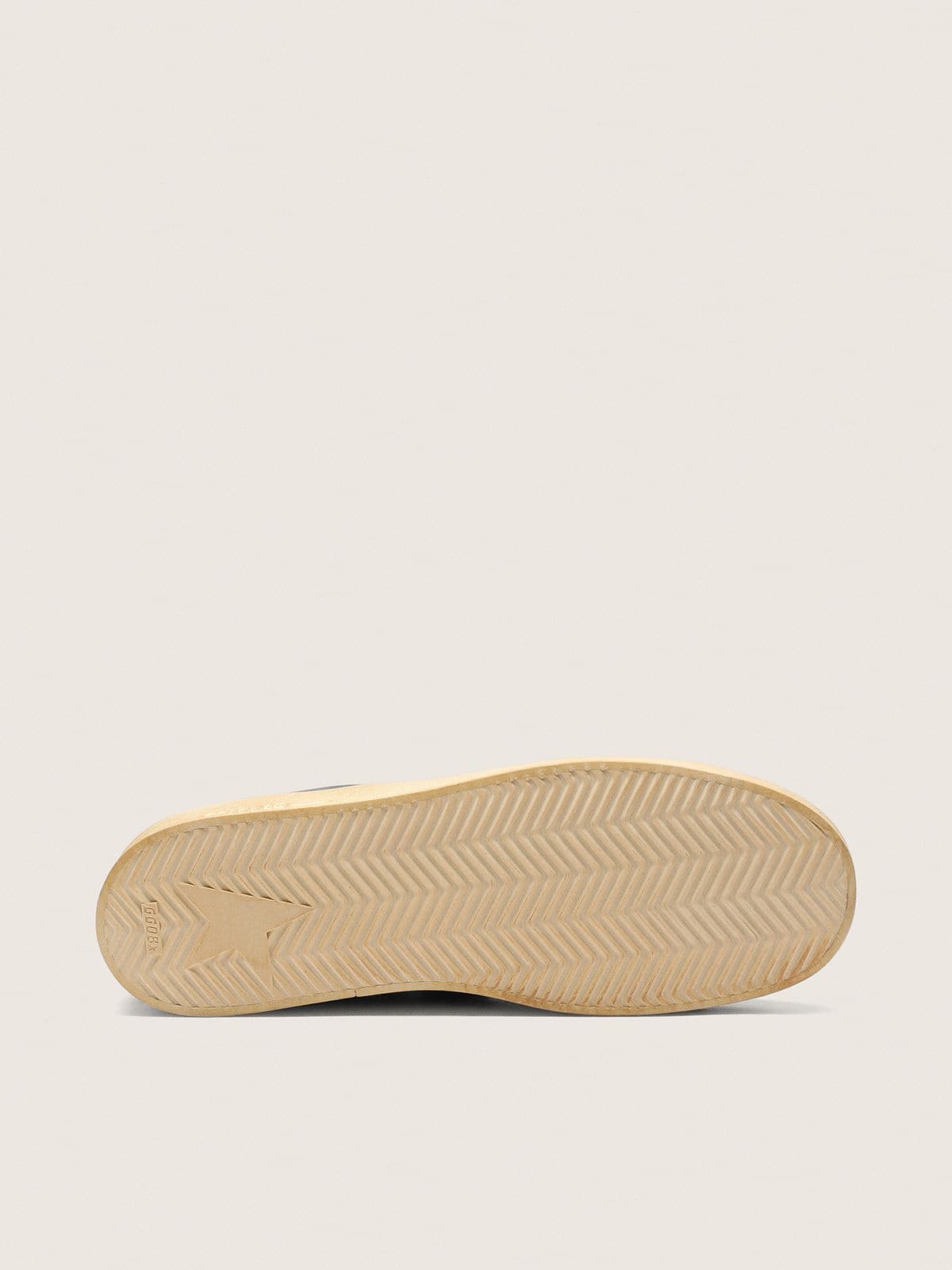 Stardan pour homme en cuir noir avec étoile et contrefort en cuir noir
