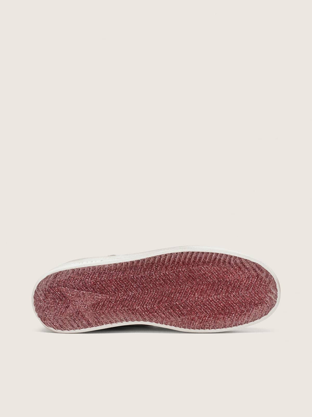 Stardan LAB pour homme en cuir et paillettes bordeaux et argentées