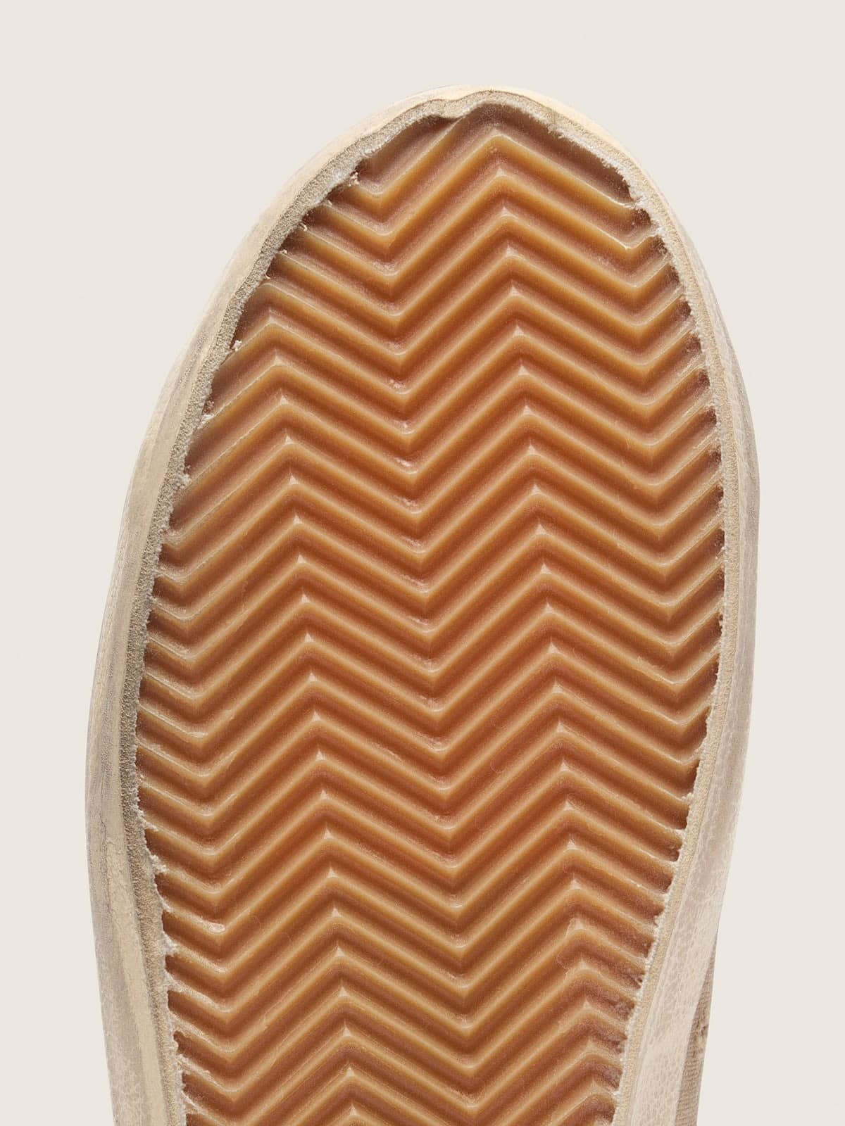 Super-Star pour femme en toile tabac avec étoile en daim et empiècements en cristaux