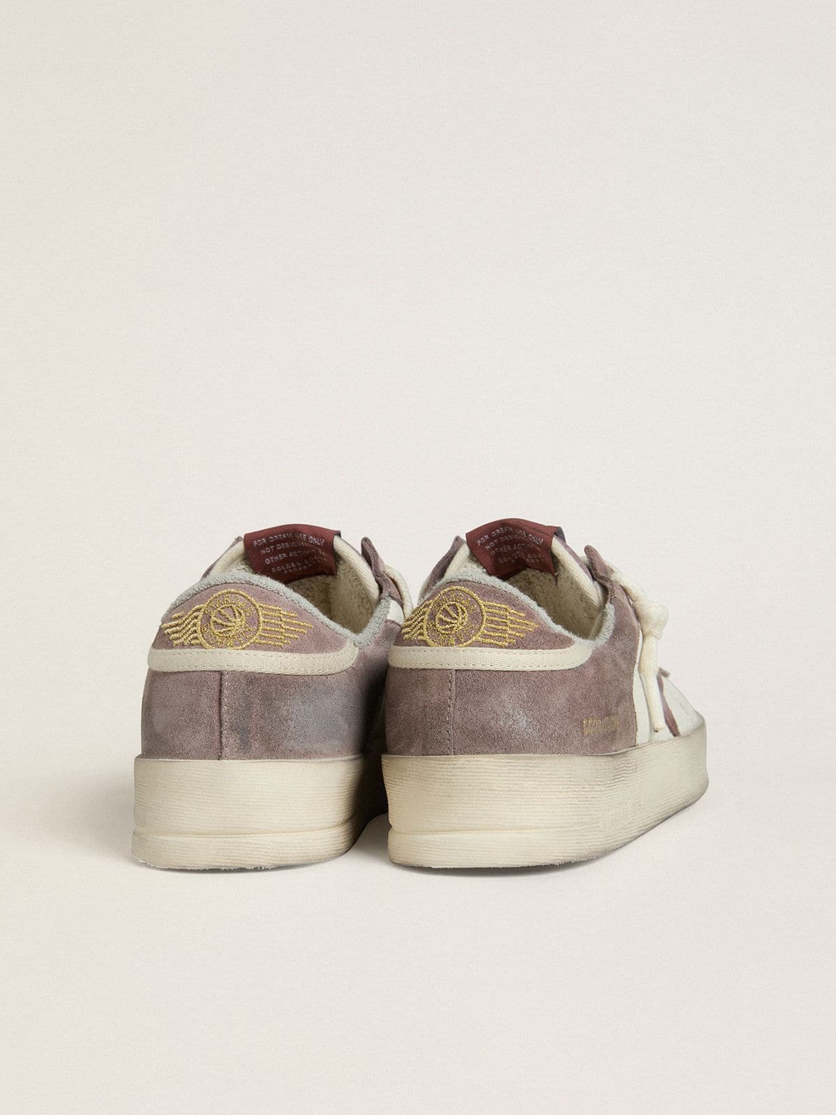 Stardan LTD pour femme en cuir nappa et cuir velours avec étoile en cuir velours mauve et contrefort en cuir velours lavande