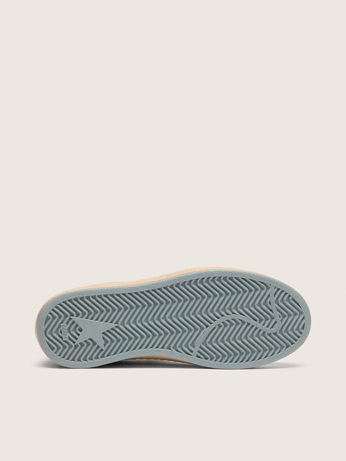 Ball Star femme en cuir velours bleu clair avec étoile blanche