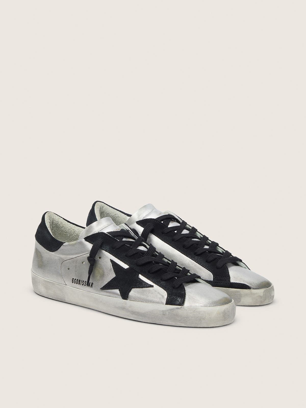 Super-Star homme en cuir argenté