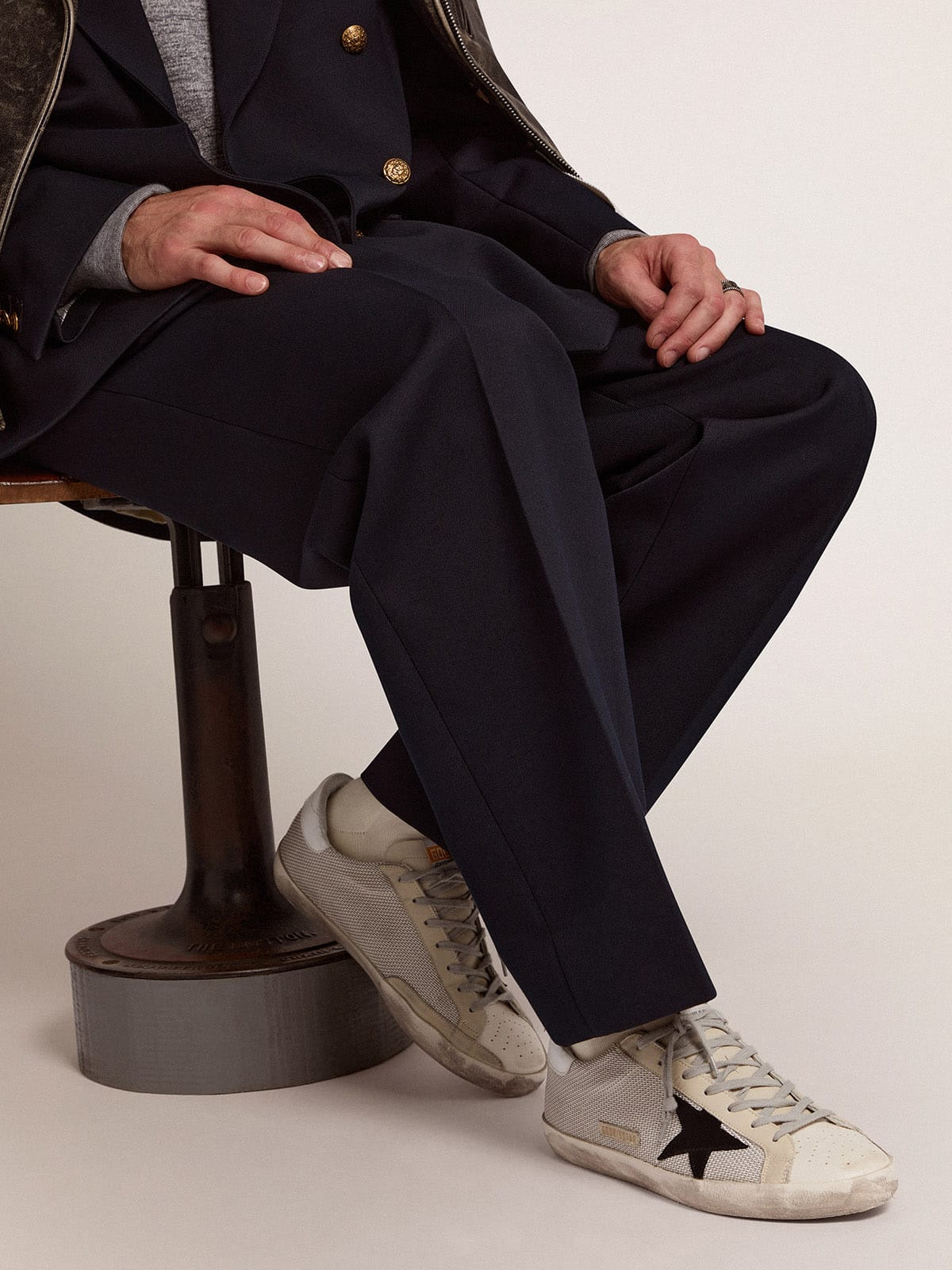 Super-Star homme en cuir avec étoile noire