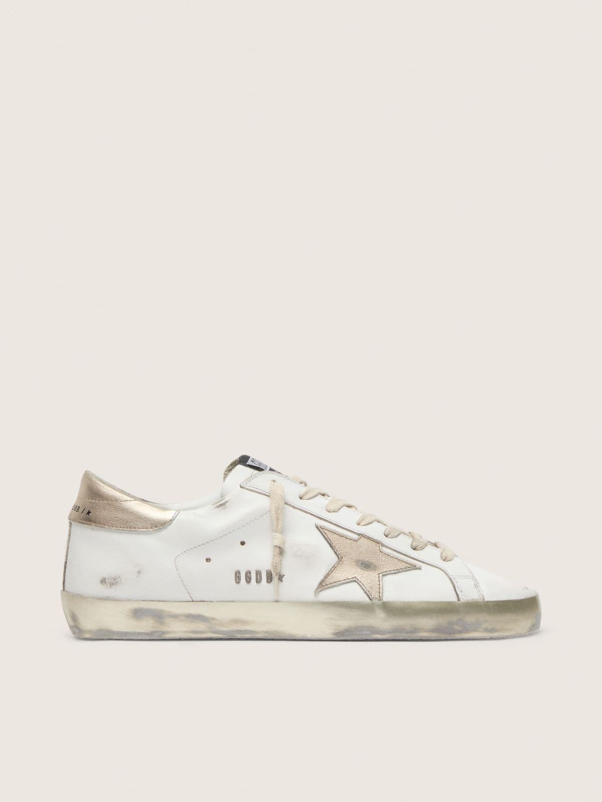 Super-Star homme avec bande de renfort doré brillant et lettrage