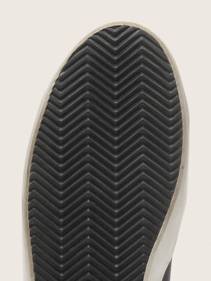 Super-Star pour homme en cuir nappa noir avec étoile et contrefort en daim noir