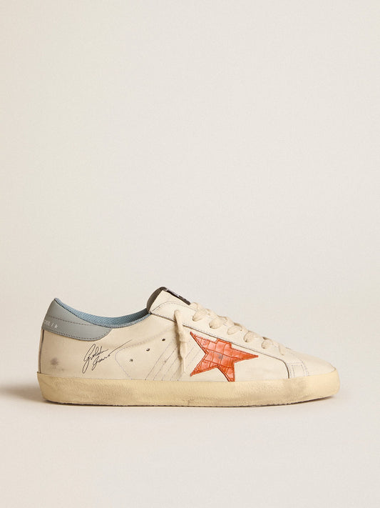 Super-Star homme avec étoile à imprimé crocodile et contrefort bleu ciel argenté