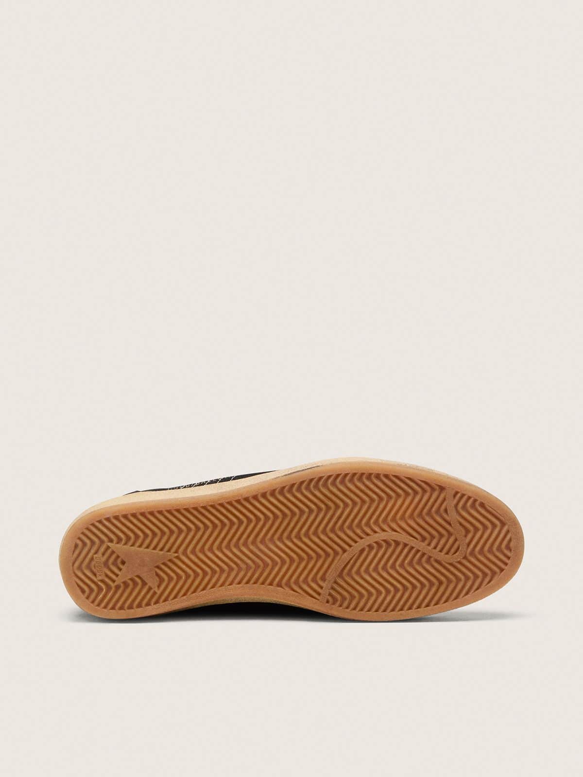 Ball Star homme en daim noir avec étoile en cuir blanc