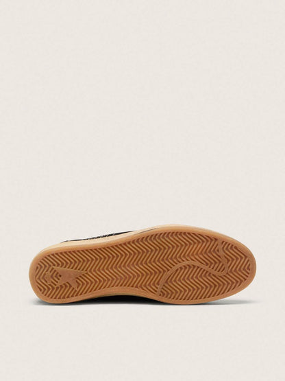 Ball Star homme en daim noir avec étoile en cuir blanc