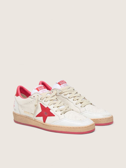 Ball Star Wishes pour homme en cuir blanc avec étoile et contrefort rouges