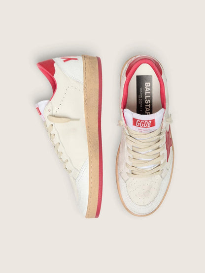 Ball Star Wishes pour homme en cuir blanc avec étoile et contrefort rouges