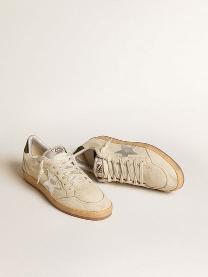 Ball Star avec étoile en cuir argenté et contrefort en cuir vert