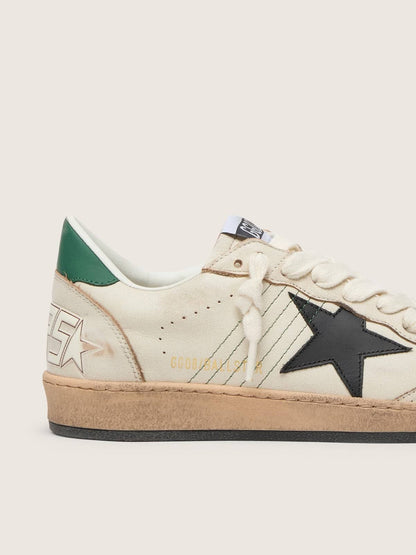 Ball Star pour homme avec étoile en cuir noir et contrefort en cuir vert
