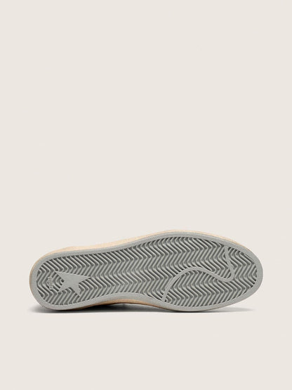 Ball Star pour homme en cuir velours ocre avec étoile en cuir et contrefort en cuir velours bleu ciel
