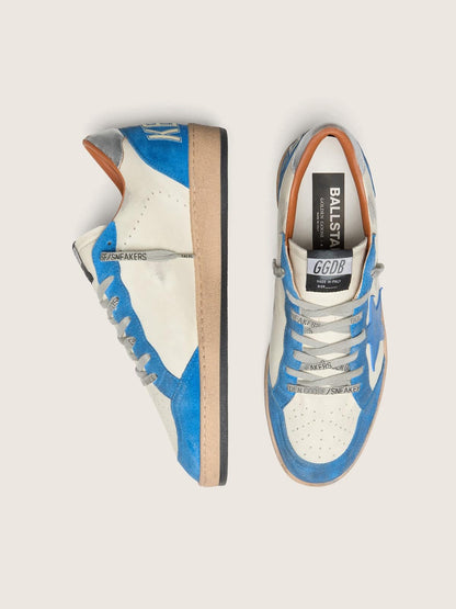 Ball Star LTD pour homme en cuir blanc avec étoile en cuir bleu ciel