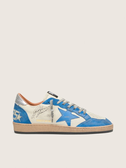 Ball Star LTD pour homme en cuir blanc avec étoile en cuir bleu ciel