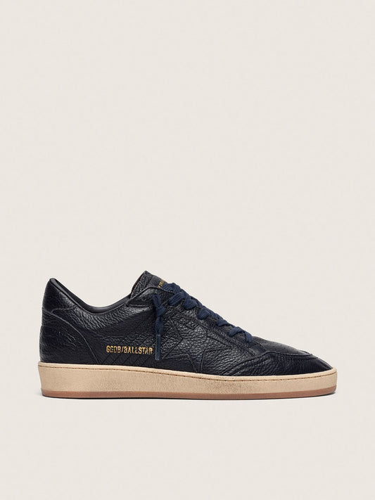 Ball Star pour homme en cuir bleu marine avec étoile en cuir ton sur ton