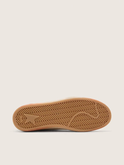 Ball Star homme en cuir blanc avec étoile et empiècement en cuir rouille