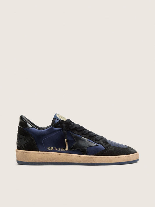 Ball Star LTD homme en cuir velours bleu foncé et noir avec étoile noire