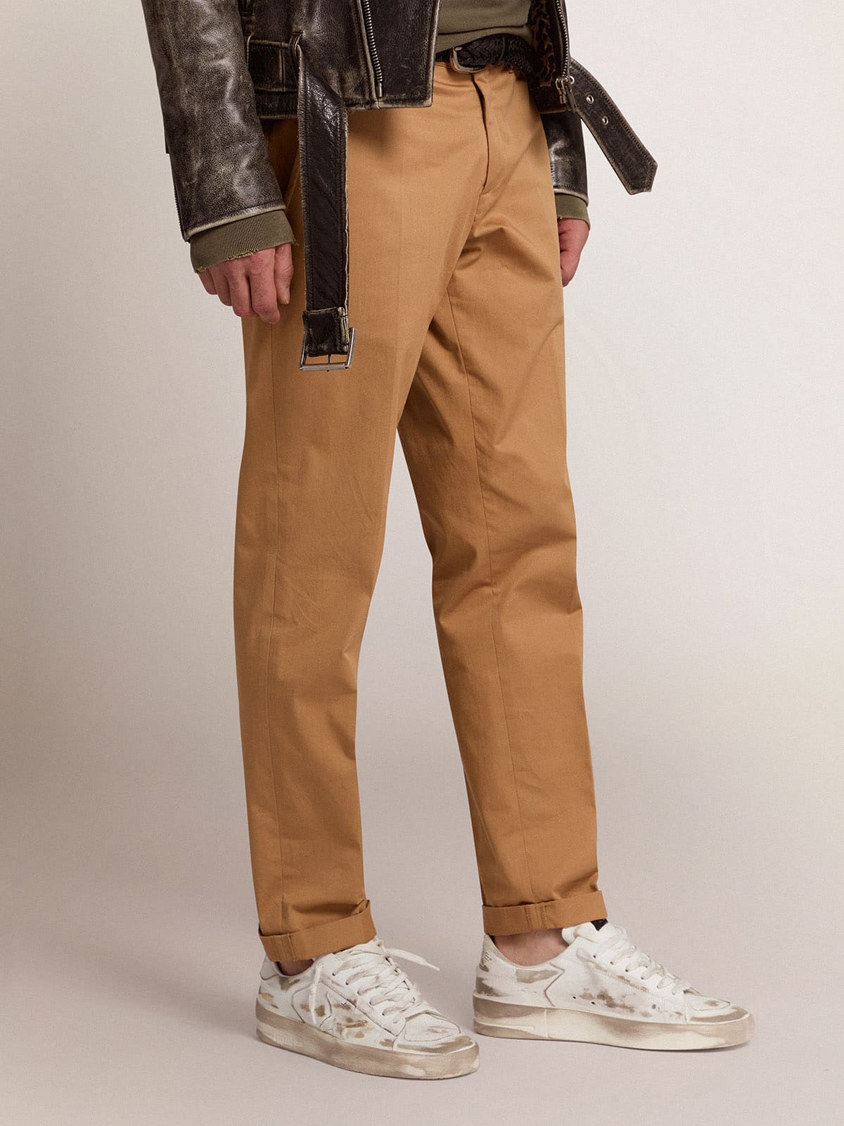 Stardan en cuir blanc avec étoile et contrefort en cuir blanc