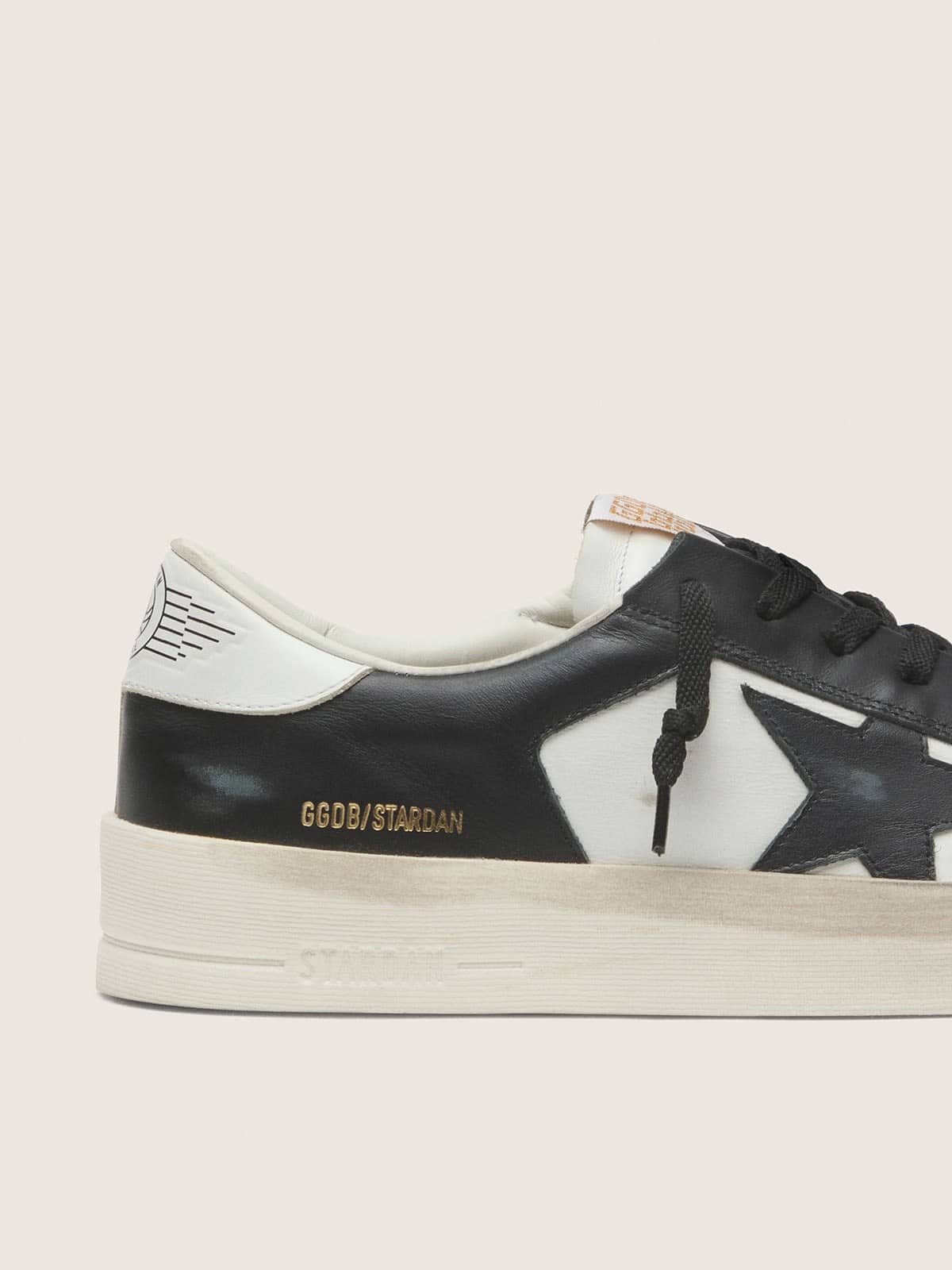 Stardan homme en cuir blanc et noir