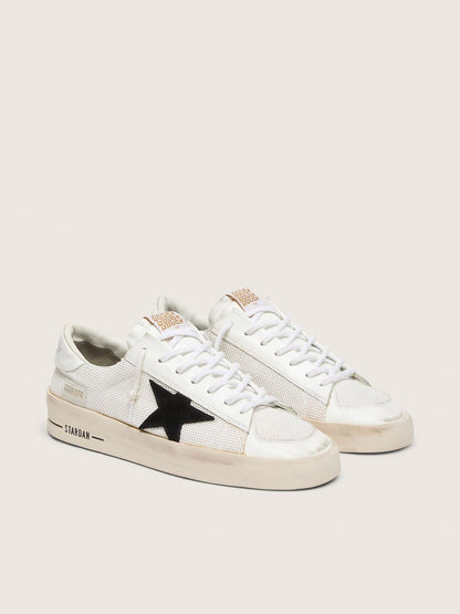 Stardan homme en résille blanche avec étoile en daim noir