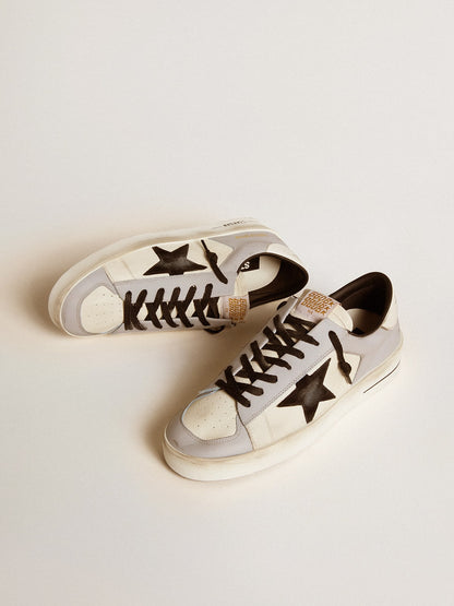 Stardan LTD en cuir nappa et en cuir avec étoile en daim et contrefort en cuir