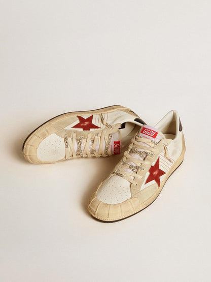 Ball Star LTD pour homme en cuir nappa avec étoile en cuir rouge et contrefort en cuir