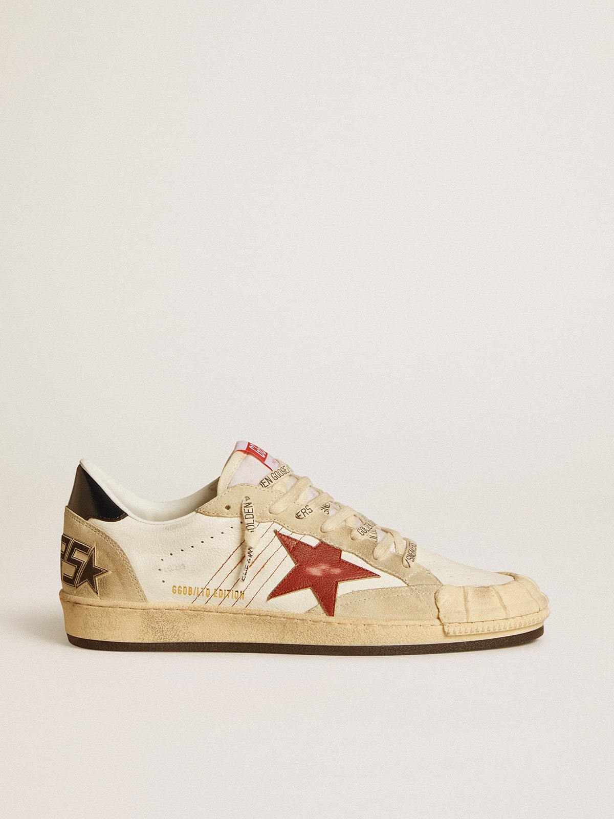 Ball Star LTD pour homme en cuir nappa avec étoile en cuir rouge et contrefort en cuir