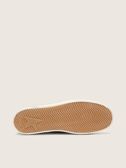 Stardan homme en cuir velours bleu avec étoile blanche