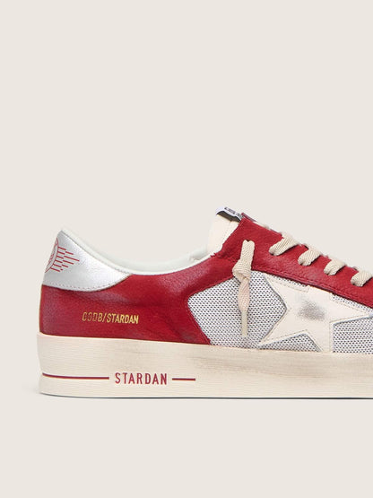Stardan  pour homme en résille et cuir nubuck avec étoile en cuir nappa et contrefort en cuir