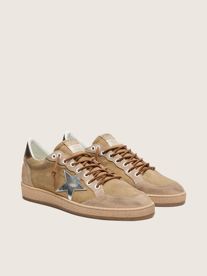 Ball Star LTD homme en cuir velours tabac avec étoile argentée