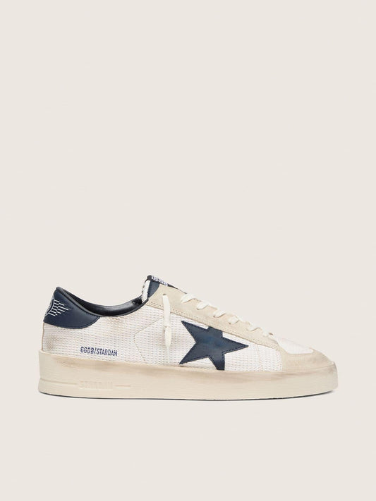 Stardan homme en cuir velours beige avec étoile bleue