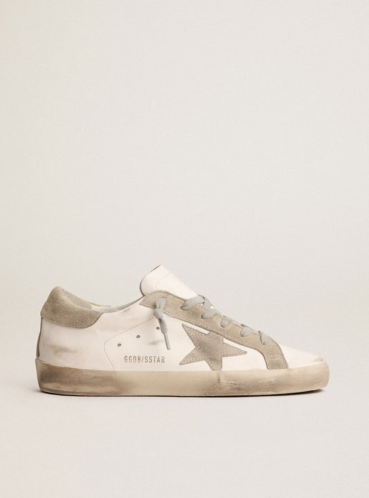 Super-Star pour femme avec étoile et contrefort en daim gris