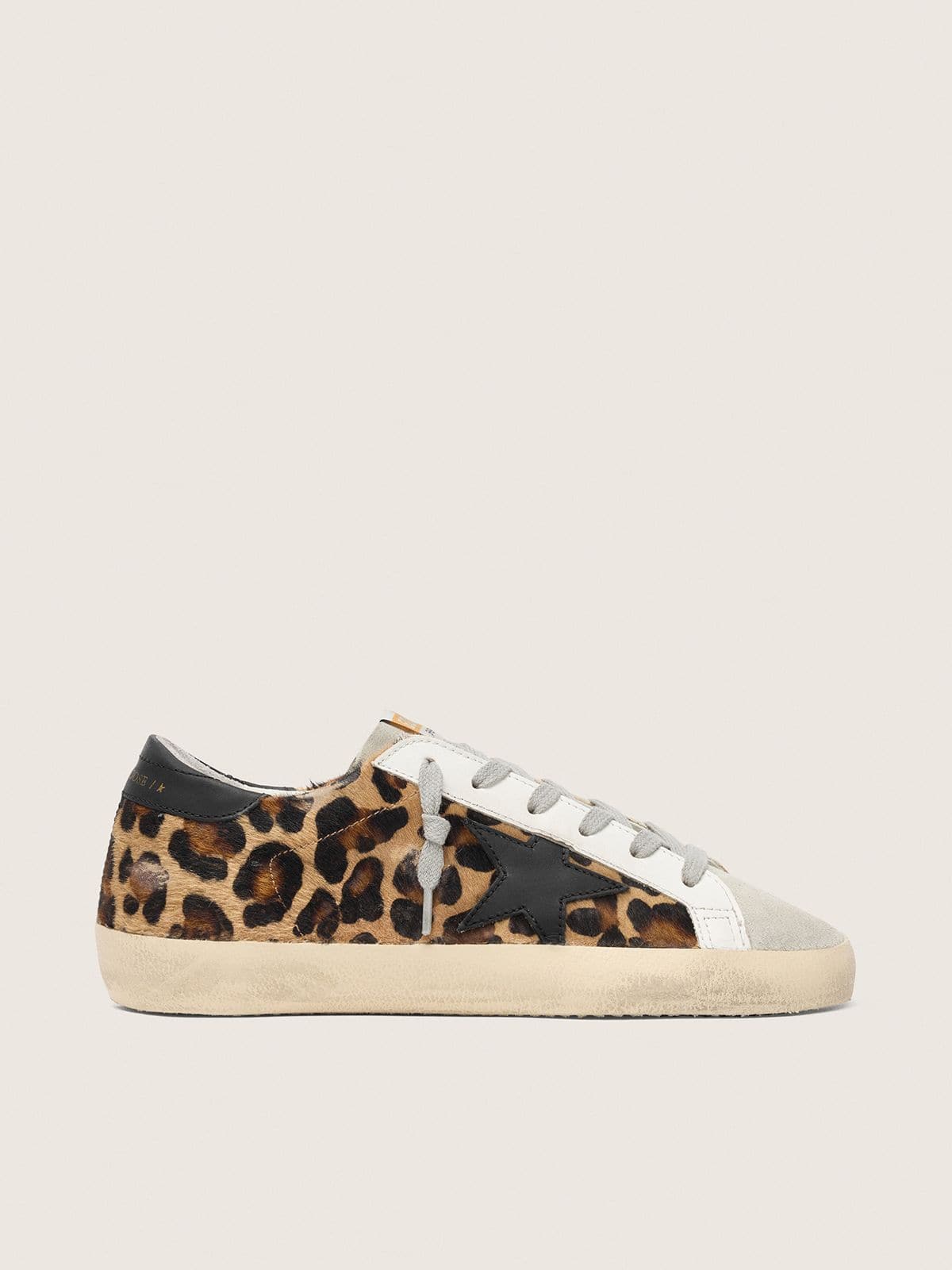 Super-Star pour femme en cuir à imprimé léopard