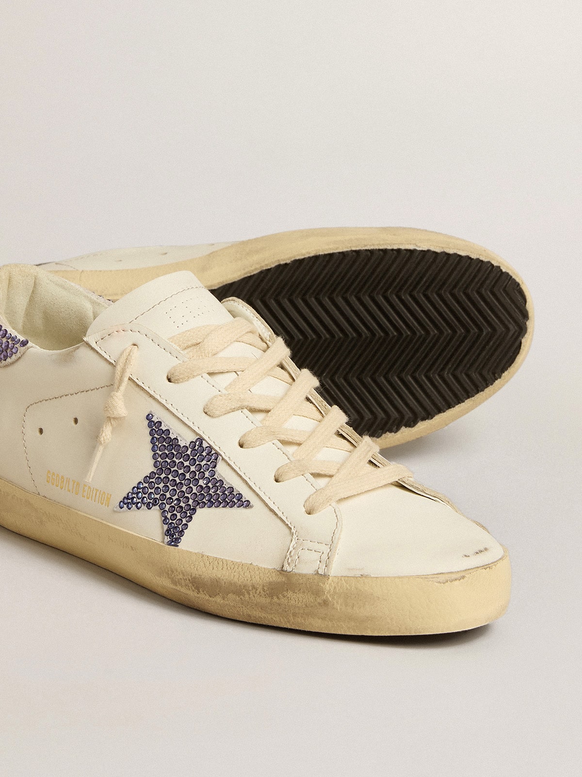 Super-Star LTD pour femme avec étoile en daim et contrefort orné de cristaux Swarovski