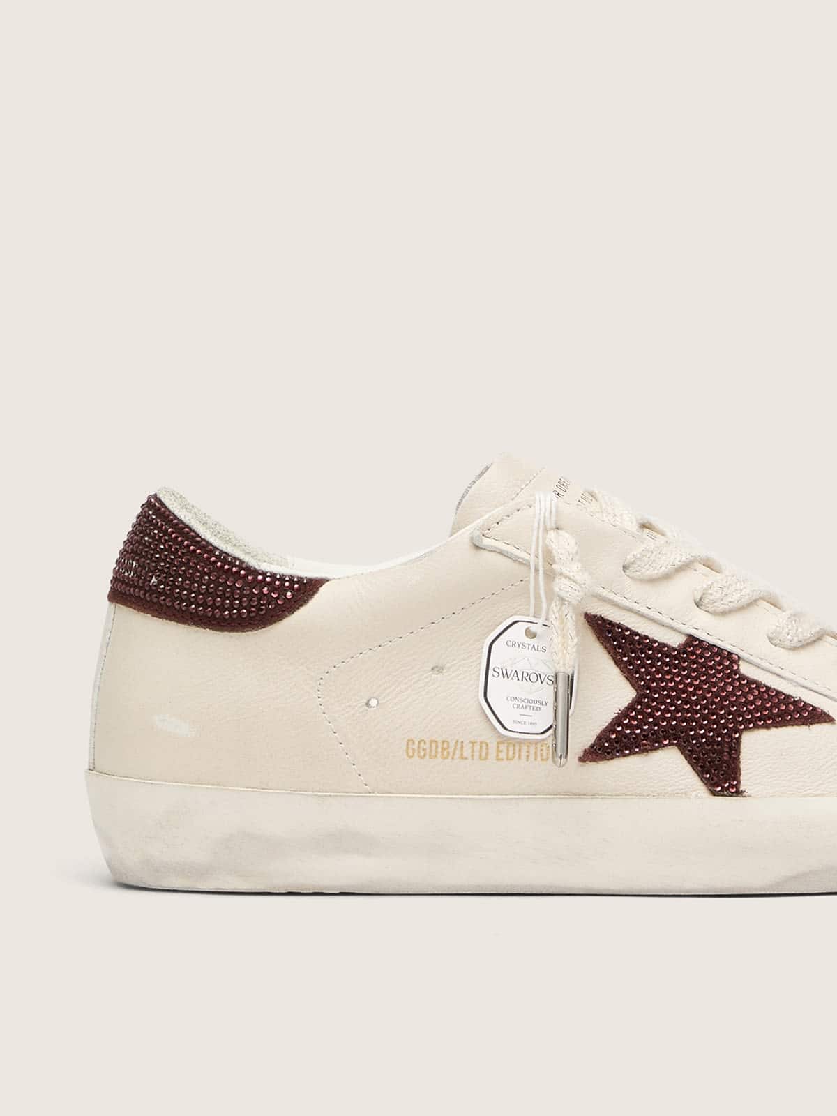 Super-Star pour femme avec étoile en daim et contrefort orné de cristaux Swarovski