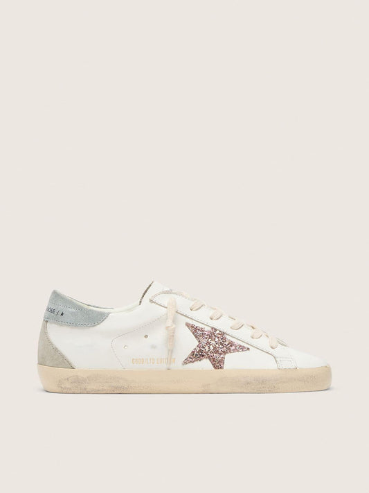 Super-Star LTD pour femme avec étoile à paillettes multicolores et contrefort en daim