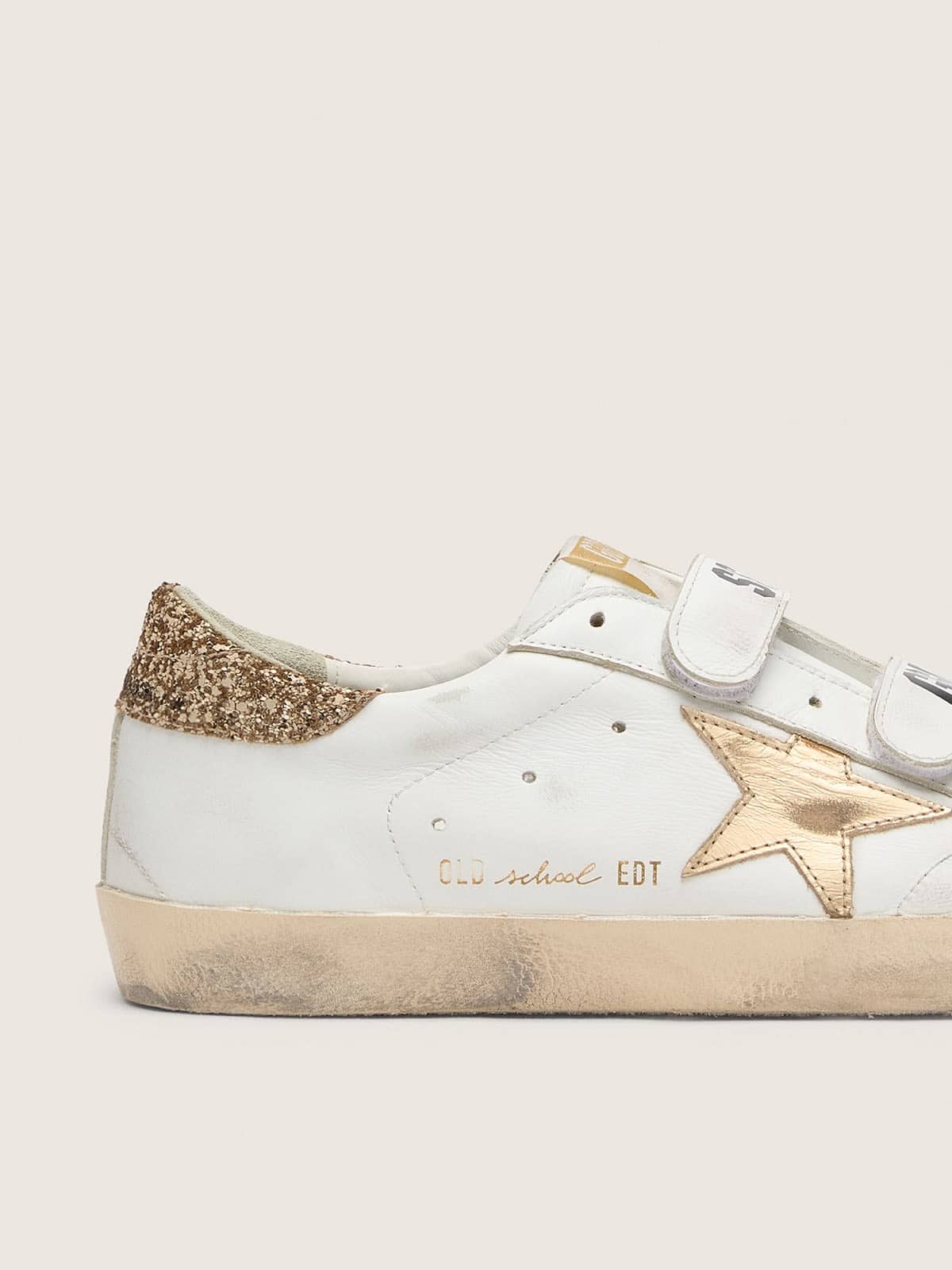 Old School pour femme avec étoile dorée en cuir laminé