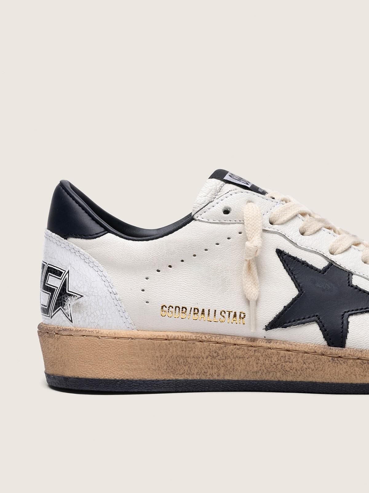 Ball Star femme en nappa avec étoile noir et contrefort noir