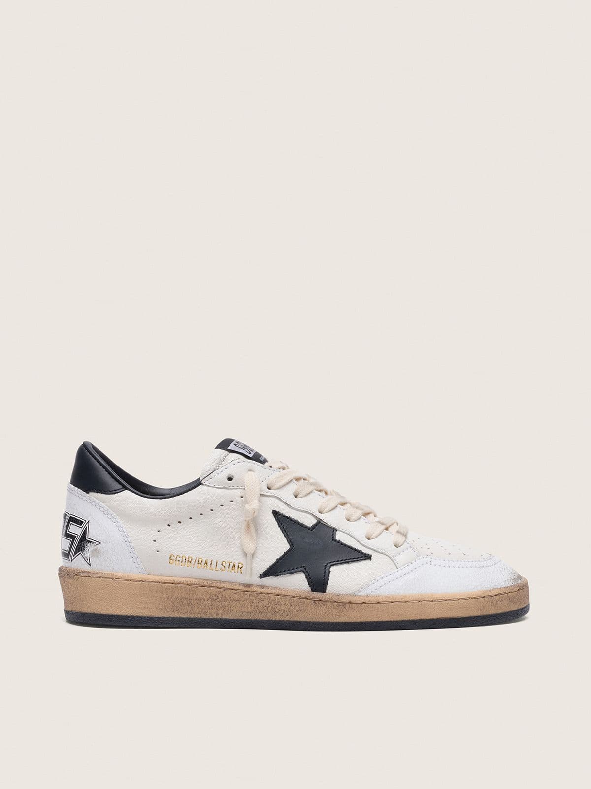 Ball Star femme en nappa avec étoile noir et contrefort noir