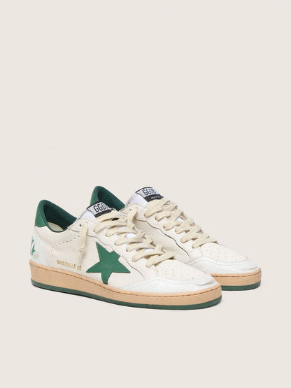 Ball Star Wishes pour femme en cuir nappa blanc avec étoile et contrefort en cuir vert