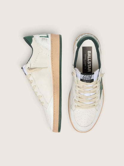 Ball Star Wishes pour femme en cuir nappa blanc avec étoile et contrefort en cuir vert