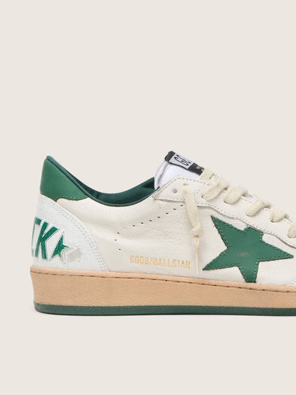 Ball Star Wishes pour femme en cuir nappa blanc avec étoile et contrefort en cuir vert