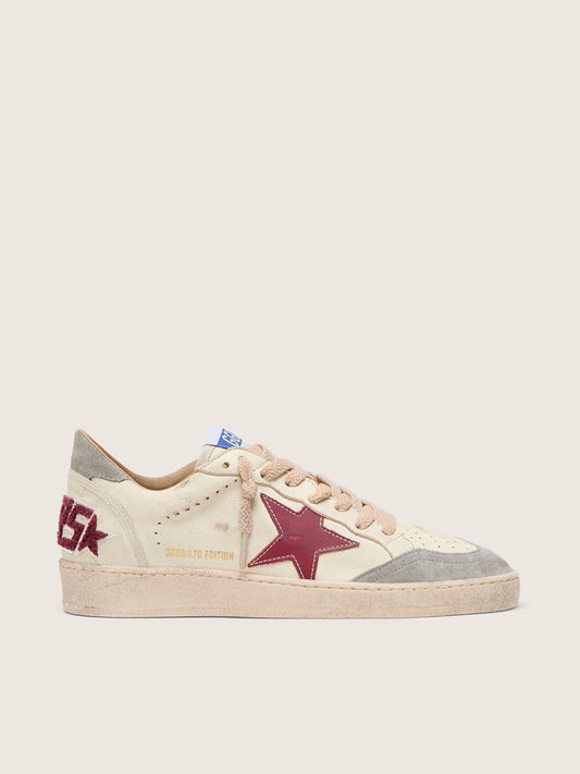 Ball Star LTD pour femme en cuir nappa avec étoile en cuir et contrefort en daim argenté
