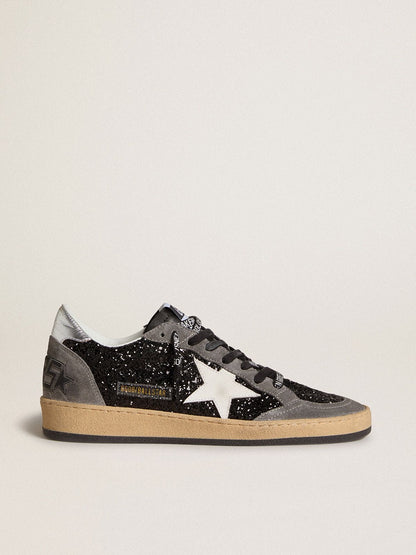 Ball Star à paillettes avec étoile en cuir et contrefort en cuir lamé