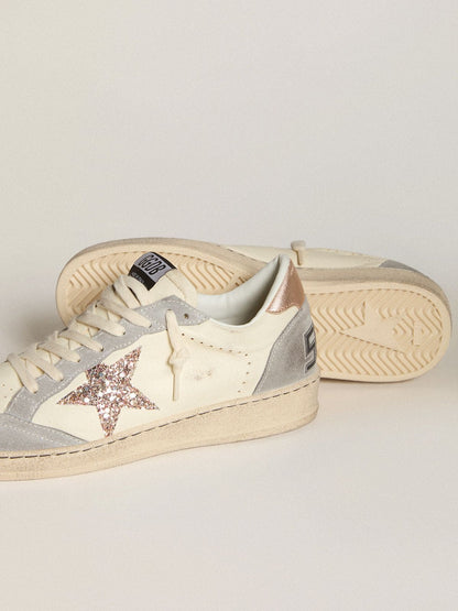 Ball Star en cuir nappa avec étoile à paillettes et contrefort lamé