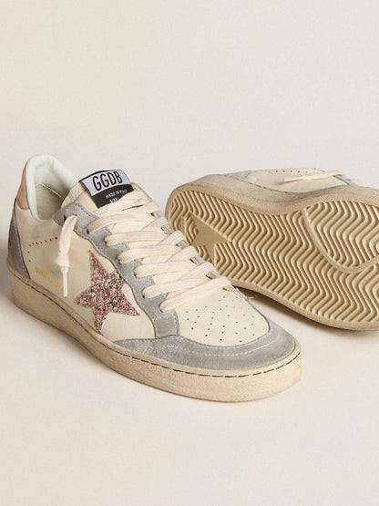 Ball Star en cuir nappa avec étoile à paillettes et contrefort lamé