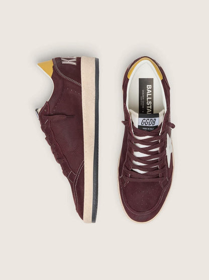 Ball Star pour femme en cuir nubuck couleur chocolat avec étoile et contrefort en cuir