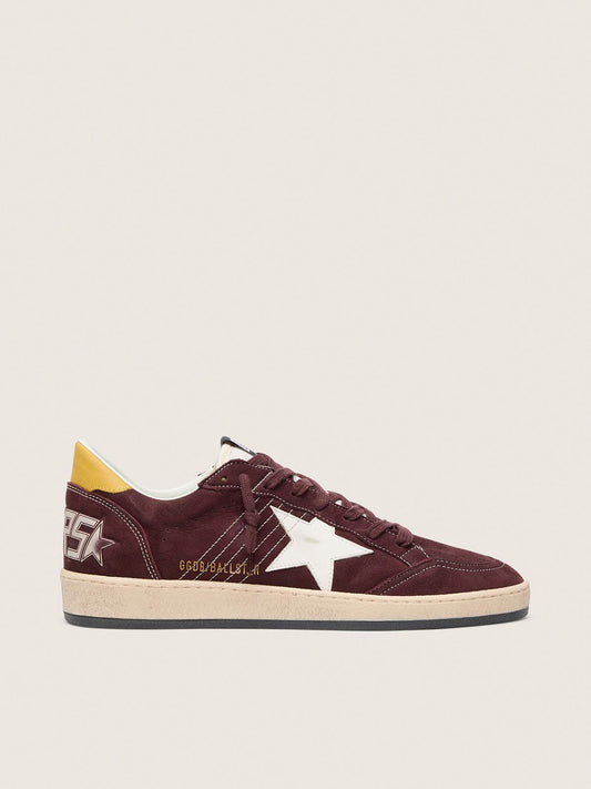 Ball Star pour femme en cuir nubuck couleur chocolat avec étoile et contrefort en cuir